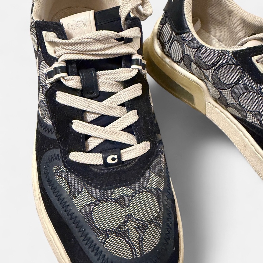 Coach Navy and Cream Sneakers